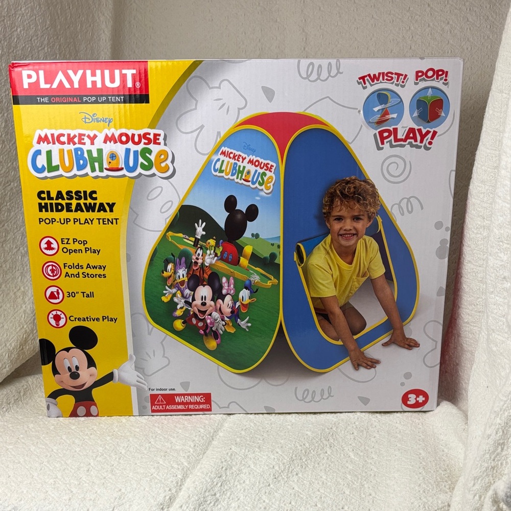 NIB Mickey Mouse Clubhouse Pop-Up Play Tent - Red, Blue, Yellow